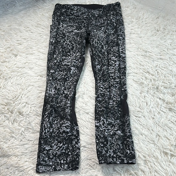 Lululemon Pace Rival Crop *22" Achromatize Ice Grey Black - Picture 1 of 8